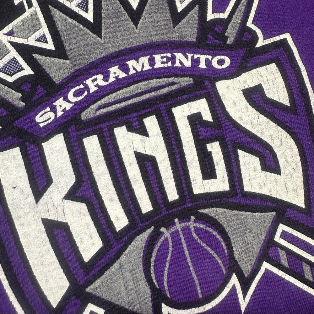 Vintage Sacramento Kings Tshirt NBA Made In USA Size XL - Picture 7 of 12